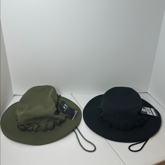 Bundle of 2 New Under Armour Tactical Bucket Hats Men Tactical 1 Black 1 Green - Picture 1 of 13